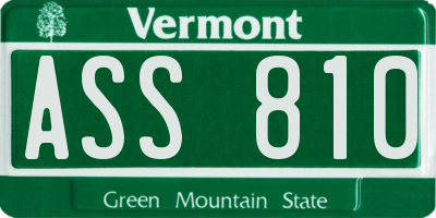 VT license plate ASS810