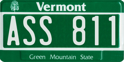 VT license plate ASS811