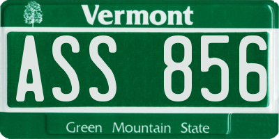 VT license plate ASS856
