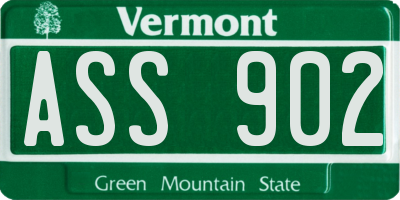 VT license plate ASS902