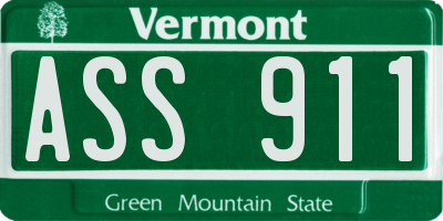 VT license plate ASS911