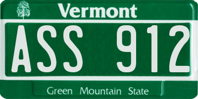 VT license plate ASS912