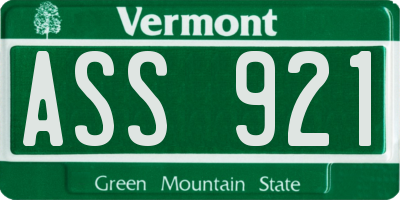 VT license plate ASS921
