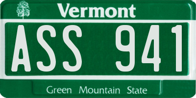 VT license plate ASS941