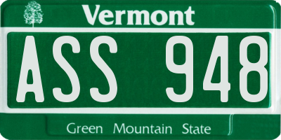 VT license plate ASS948