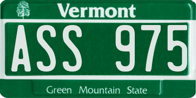 VT license plate ASS975