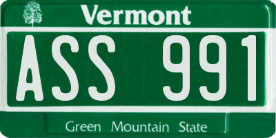 VT license plate ASS991