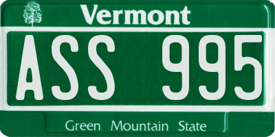 VT license plate ASS995