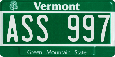 VT license plate ASS997
