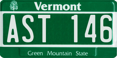VT license plate AST146