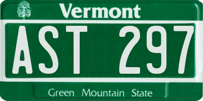 VT license plate AST297