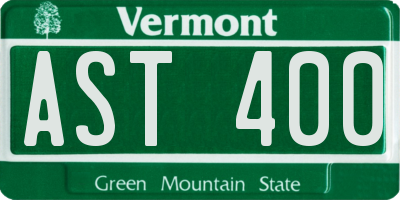 VT license plate AST400