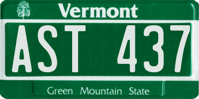 VT license plate AST437