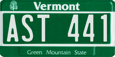 VT license plate AST441