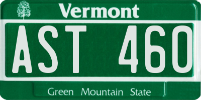 VT license plate AST460