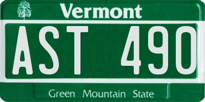 VT license plate AST490