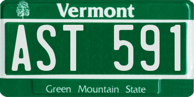 VT license plate AST591