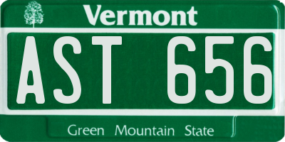 VT license plate AST656
