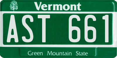 VT license plate AST661