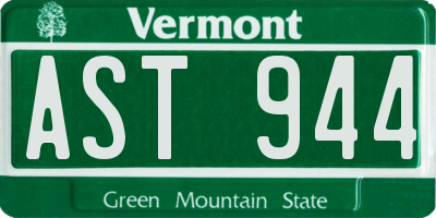 VT license plate AST944