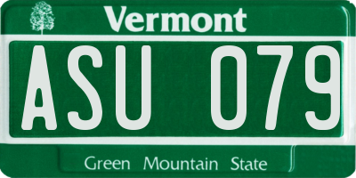 VT license plate ASU079