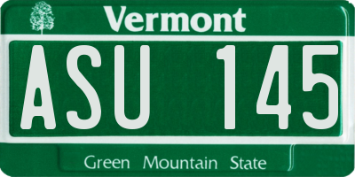 VT license plate ASU145