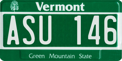 VT license plate ASU146