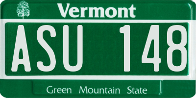 VT license plate ASU148