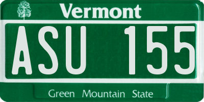 VT license plate ASU155