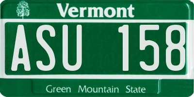 VT license plate ASU158
