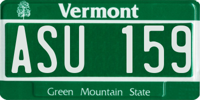 VT license plate ASU159