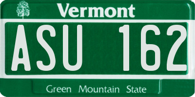 VT license plate ASU162