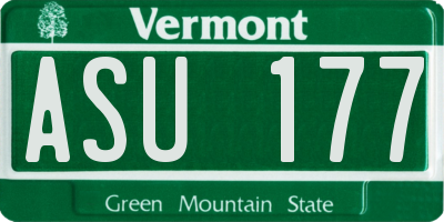 VT license plate ASU177