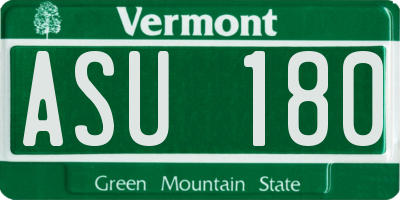 VT license plate ASU180
