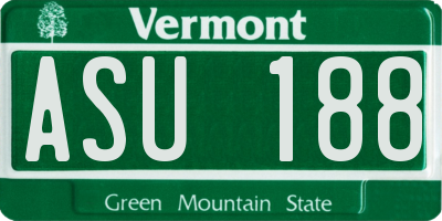 VT license plate ASU188