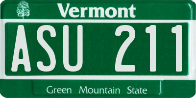 VT license plate ASU211