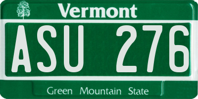 VT license plate ASU276