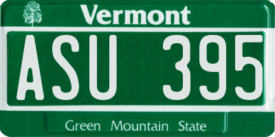 VT license plate ASU395