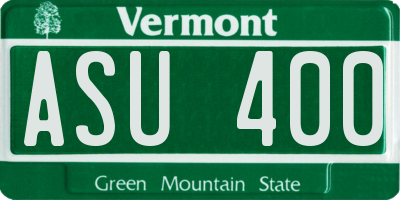 VT license plate ASU400