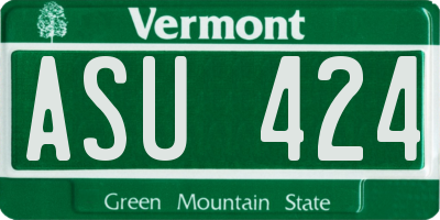 VT license plate ASU424