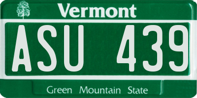 VT license plate ASU439