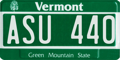 VT license plate ASU440
