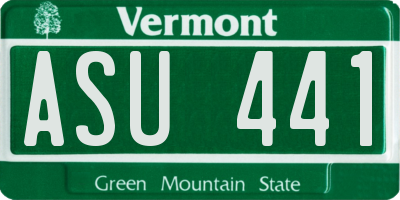 VT license plate ASU441