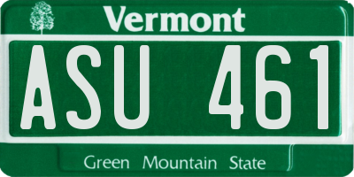 VT license plate ASU461