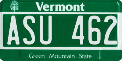 VT license plate ASU462