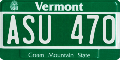 VT license plate ASU470