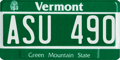 VT license plate ASU490