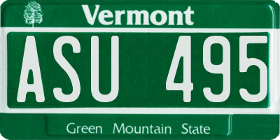 VT license plate ASU495