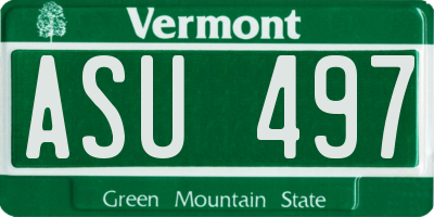 VT license plate ASU497