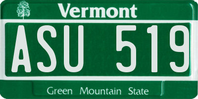 VT license plate ASU519